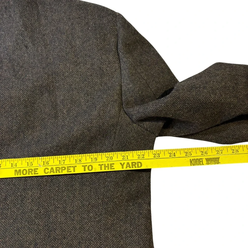 Nordstrom Mens Brown Herringbone Blazer Wool Camel Hair Sport‎ Coat Canada 44 R